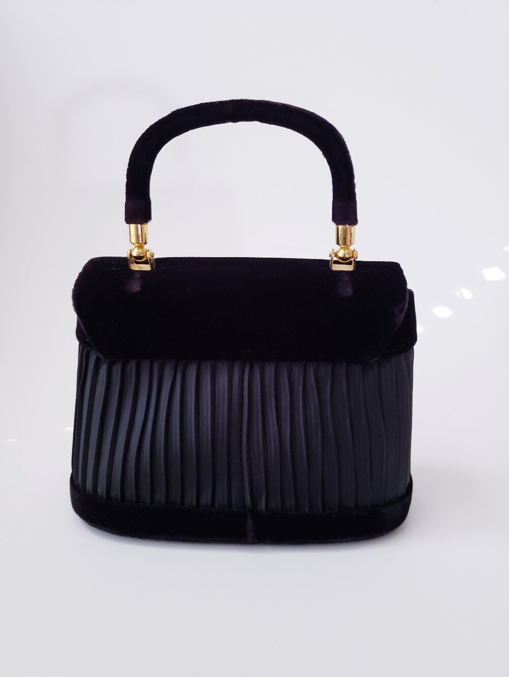 Vintage La Regale Black Velvet Mini Evening Bag